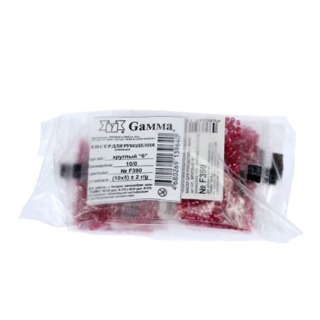 Czech Republic "Gamma" Round "6" 10/0 5g (F390 raspberry)-2