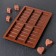 Chocolate form "Tiles", silicone, 26 × 17 × 1.5 cm, 6 cells (11.3 × 4.4 cm), brown color