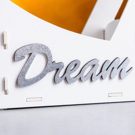 Кашпо деревянное-сердце "Dream", 24х10х27,5 см, дуб, белый-3