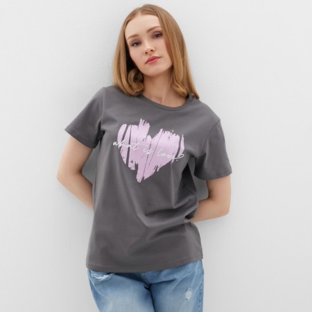 T -shirt female, gray color, size 54-4