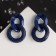 Earrings Assorted "Infinity" interweaving, blue color