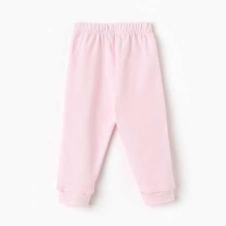 Pants for children, pink color/hares, height 68-3