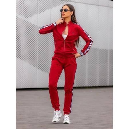 Female ishomine is a suit, size 46, burgundy color-2