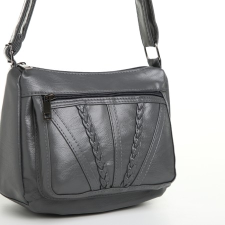 Women's bag with lightning, gray color-3