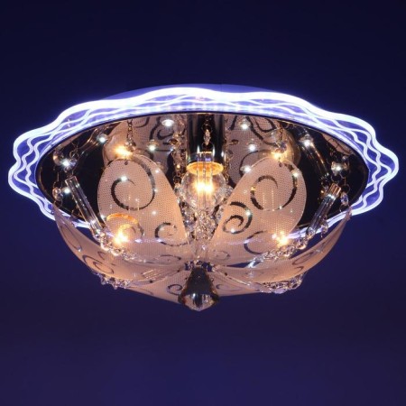 Economic light chandelier with PDU 33101/3 3x40W E27, LED backlight, chrome, 40x40x19 cm-3