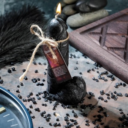 Magic candle "To attract a husband" black, 12cm