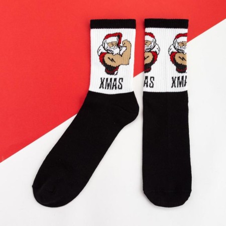 New Year's socks KAFTAN "XMAS" Size 41-44 (27-29 cm), black color-1