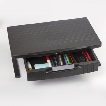 BRAUBERG office equipment stand, 1 detachment, 460x300x145 mm, metal base, black, 512667-3