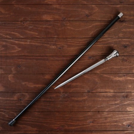 Souvenir product cane with a dagger, a blade 30cm, a knob bear-2