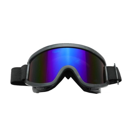 Glass-mask for motorcycle driving, glass blue, black color