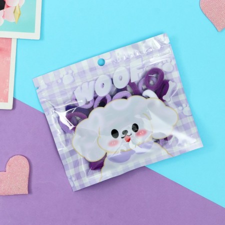 Hair gum "Good wishes" (set of 50 pcs) poodle, 2 cm, mix-1