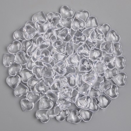 Plastic sores are decorative, set of 100 pcs., Size 1 pc. - 2 × 2 cm, the color is transparent-2