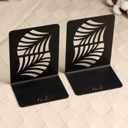 Holder-stand for books "Palm sheet" set 2pcs, 9.2x12x15.4cm, black-3