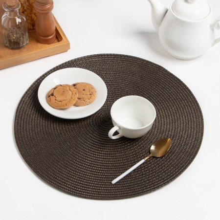Serving shade "Classic", brown color, d 38 cm