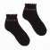 Women's terry socks "hearts", black color, size 23-25