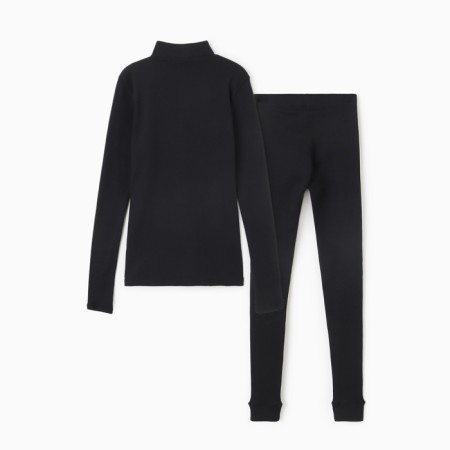 Women's set (fufaika, pants) thermo, black color, river 50-5