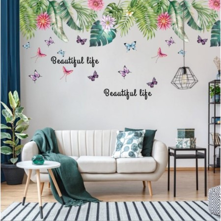 Interior plastic sticker "Exotic Forest" 60x90 cm set of 2 sheets