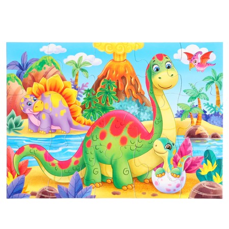Maxi-Puzzles 2 in 1 "World of dinosaurs No. 50", 15 and 24 elements-2