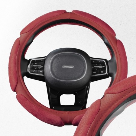 SkyWay, Eco, suede, 6 pads, size m, red, s01101015