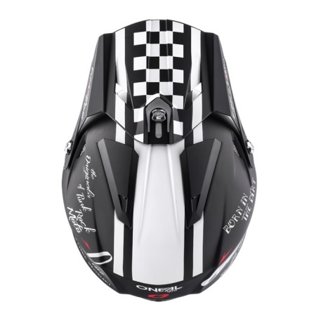 The helmet is open o’neal Slat Torment, matte, size S, black, white-3