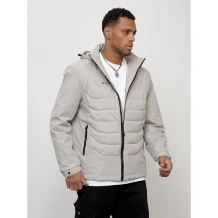 Male spring jacket, size 56, light gray color-7