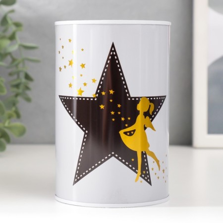 Piggy bank Metal "Star Angel" mix 8x8x12.5 cm-3