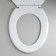 Toilet seat with a shell lid, white color