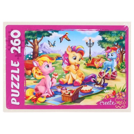 Puzzles "Pony on the picnic", 260 elements-1