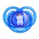 Nipple is an orthodaken “Bear” dummy with a cap, +6 months, blue