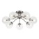 Ceiling chandelier CITILUX "Tommy" CL102171, 66.5x66.5x26 cm, 7x40W, E14, gray color gray