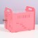Rodent cage, acrylic, pink, 29 x 23.5 x 26 cm