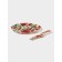 Cake with a spatula of the share "grenade", 2 items: dish d = 30 cm, spatula 26.5 × 7 × 2 cm, glass, drawing