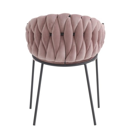 Lind chair, 600 × 530 × 770 mm, velor, pink color-7