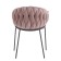 Lind chair, 600 × 530 × 770 mm, velor, pink color