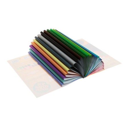 Color paper A4 24 sheets, 24 colors, multi-bullets "Cheburashka", coated, on the bracket-2