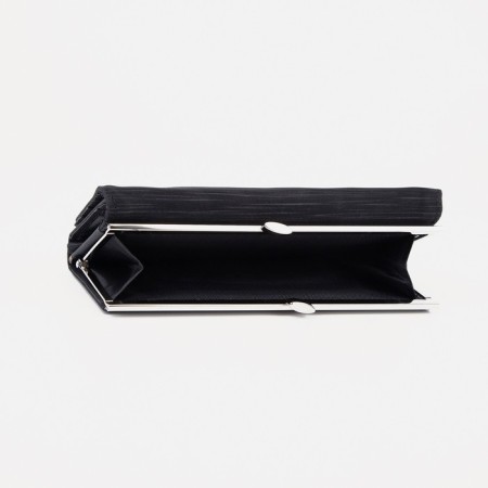 Women's wallet on a magnet, black color-3