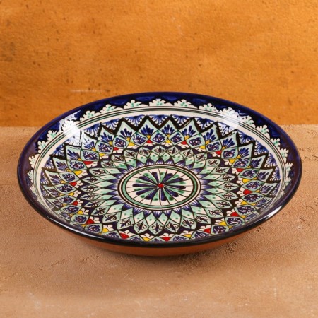 Largan Rishtan ceramics "Patterns", 25 cm, blue-7