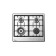 Hob Midea MG643TX, gas, 4 burners, silver