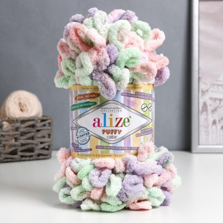 Yarn "Puffy Color" 100 % micropoliester 9m/100g (5938)