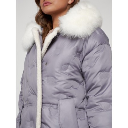 Coat insulated winter female, size 54, color gray-12