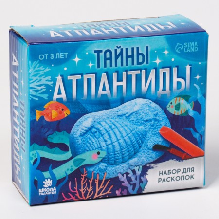 Set for excavations "Underwater World" Figure, 2 Stones + Brush, Doloto-2