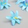 Budon on the leg for decoration "Lily Garden" purple-blue 6.5x6.5 cm