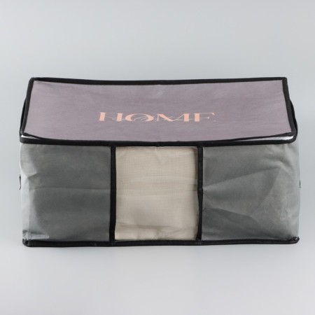 Organizer for storage, coffee for linen with PVC-fat "Home Collection", 43 x 28.5 x 20 cm.-1