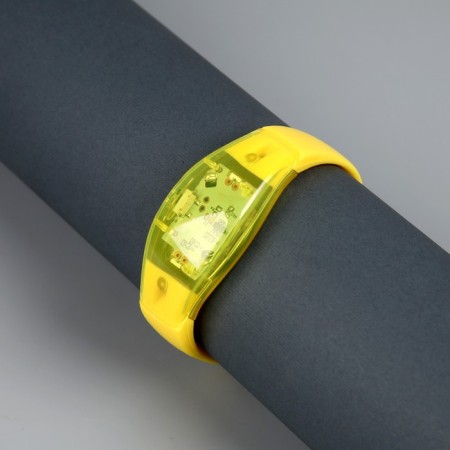 LED yellow bracelet, CR2016x2 batteries, yellow glow-2
