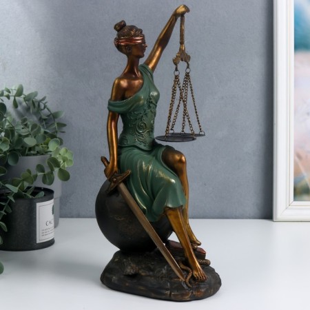 Souvenir Polystone "Femis-Bogin of Justice on the Ball" 34x15x16 cm-1