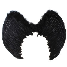 Angel wings, elastic band, 75 x 55 cm, black color