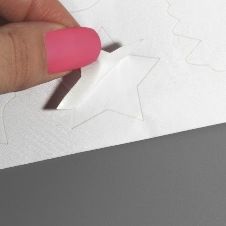 A set of curly patterns Assorted, adhesive, sheet 24.5 × 14.5 cm, 18 pcs, white color-1