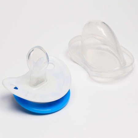 Orthodontic dummy nipple, silicone, from 0 months, with a cap, "kit"-6