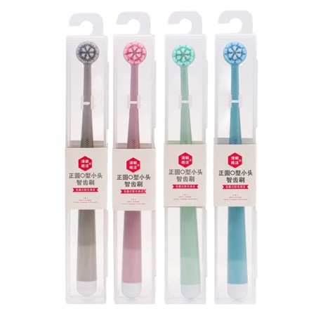 A toothbrush with a round head, soft-1