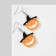 Acryl Earrings "pumpkins" in hats, black-orange color in silver